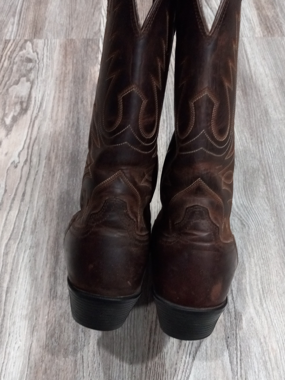 Ariat Western Embroidered Men's Brown Leather Cowboy Bootw Style Size 6.5 - Picture 7 of 16